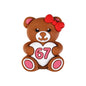 Silicone 3D Focal Beads Six Seven Red Highland Cattle Love 20Pcs