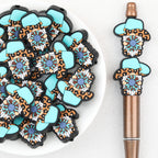 Blue Hat Daisy Dwarf Silicone Focal Beads 20Pcs 