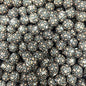 15mm Silicone Beads Printed Grids Design 50pcs 2