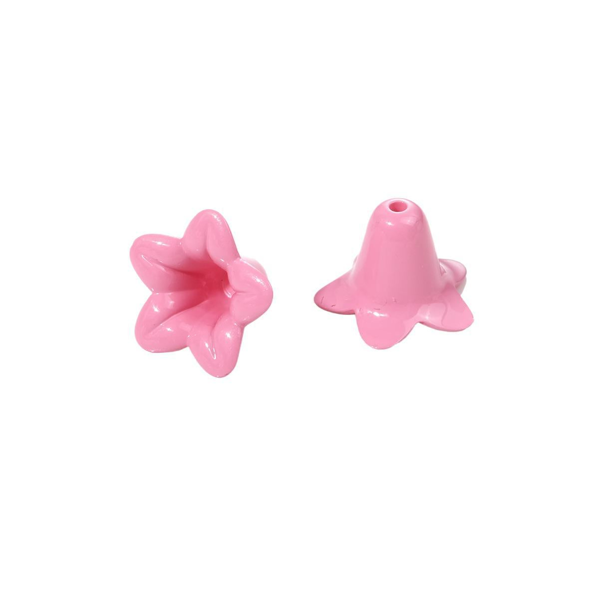 Bellflower Shaped Acrylic Beads 12x17x17mm and 21x28x28mm 50pcs 4