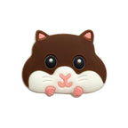 Silicone Focal Beads Hamster Cheeks and Paws Pastel Colors 20pcs 6