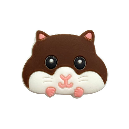 Silicone Focal Beads Hamster Cheeks and Paws Pastel Colors 20pcs 6