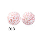 15mm Silicone Beads Rhombus Printed Design 50pcs 23
