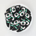 Gnome Cauldron silicone focal beads Wholesale, Black Halloween Wizard Green Accents
