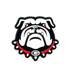 Silicone Focal Beads Georgia Bulldogs Fierce Mascot Red Collar 20pcs