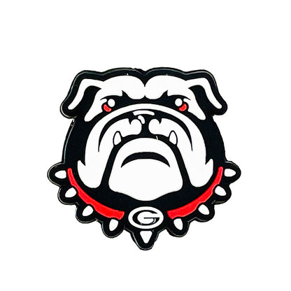 Silicone Focal Beads Georgia Bulldogs Fierce Mascot Red Collar 20pcs