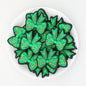 Green Clover Bow Silicone Focal Beads 20 pcs - Bow