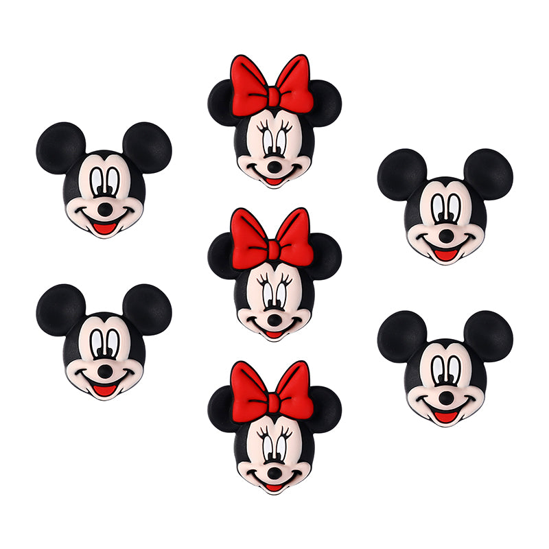 Silicone 3D Focal Beads Mickey Minnie Iconic Characters Vibrant Colors 9