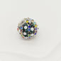 Wavy Rhinestone Beads 18mm Bubblegum Acrylic Multicolor 4pcs 7