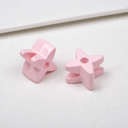 Glossy Clover Shaped Acrylic Beads 25x24x14mm Hole 6mm 20pcs 11