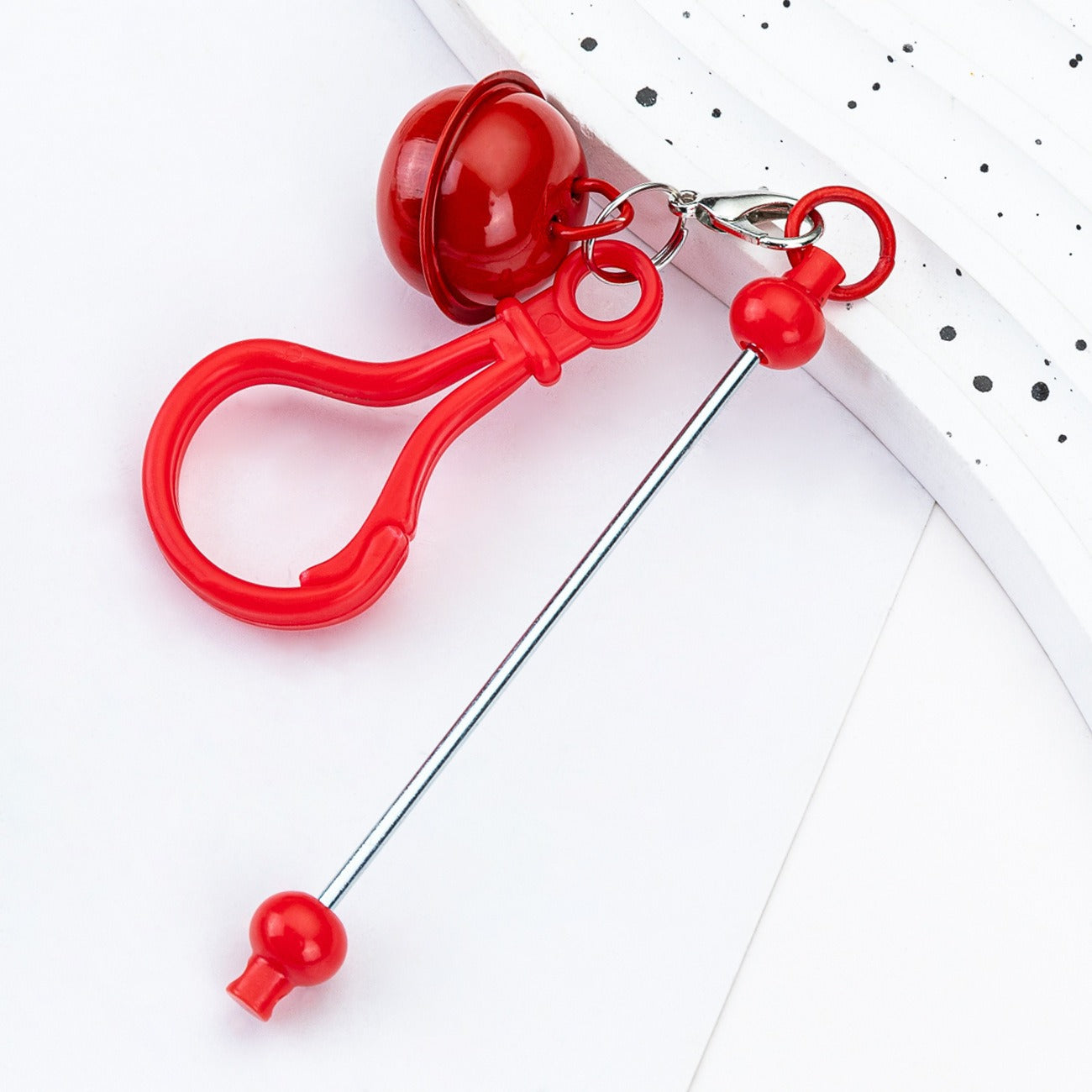 Beadable Bar Keychains With Bells