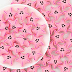 Playful Pink Starfish 3D Silicone Focal Beads 20 pcs