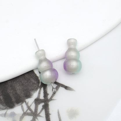 18mm Colorful Resin Gourd Shaped Beads Small Hole 10pcs 8