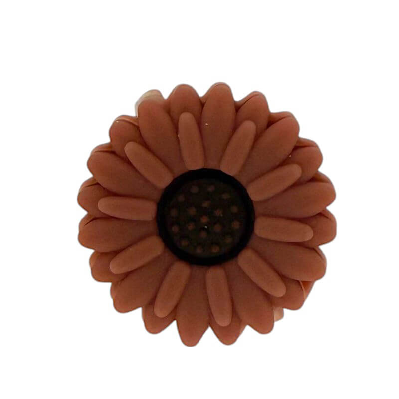 Silicone Focal Beads Daisy Sunflower Rounded Center 20pcs 31