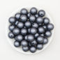 Metallic 15mm Round Silicone Beads 50pcs 5