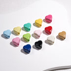 Irregular Faceted Heart Acrylic Beads 12mm Vibrant Colors 50pcs 2