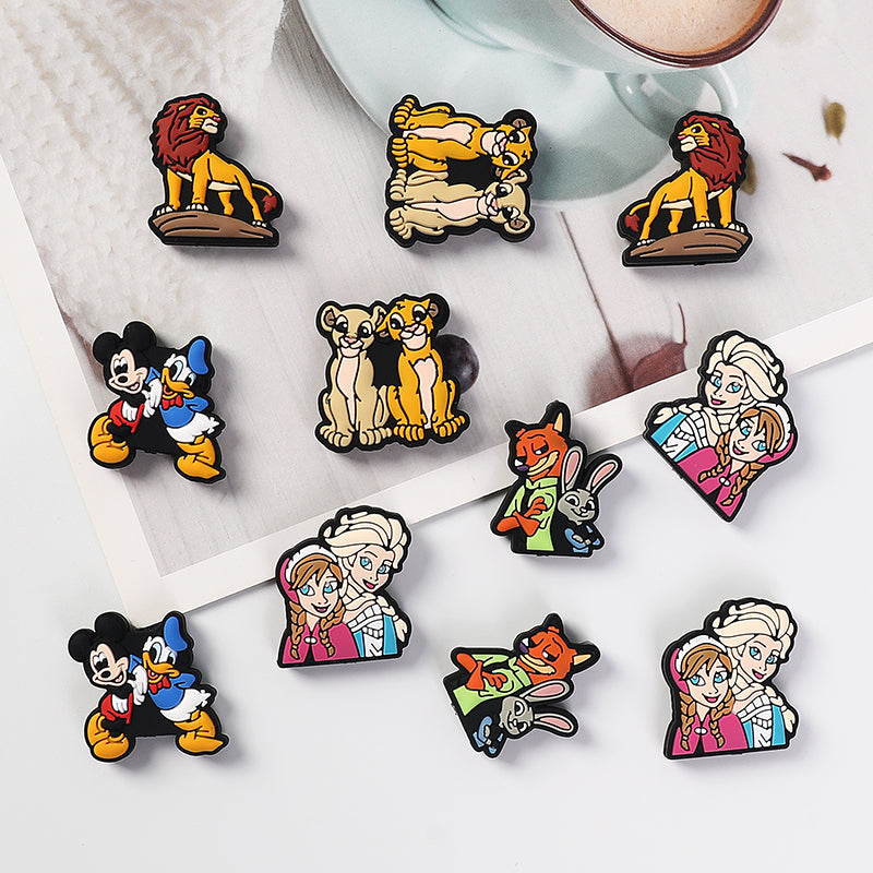 Silicone Focal Beads Disney Anime Characters Classic Duo Group 20pcs 5
