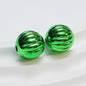 Plated Pumpkin Acrylic Beads 14mm Glossy Metallic Colors 50pcs 7