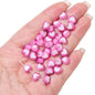 Makaron Heart Acrylic Beads 8x7mm Two Tone Translucent 60pcs 23