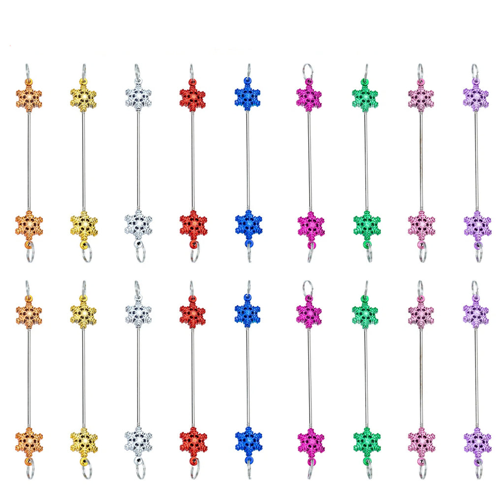 Beadable Blank Bars Christmas Snowflake-shaped