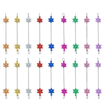 Beadable Blank Bars Christmas Snowflake-shaped
