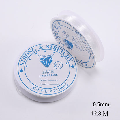 Transparent Crystal Elastic Cord Stretchy Jewelry Thread 0.4-1mm Roll 7