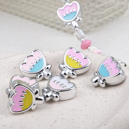Tulip Shaped 18mm Enamel Acrylic Beads with UV Coating 20pcs