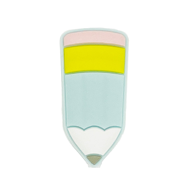 Silicone Focal Beads Pencil Color Block Sections 20pcs