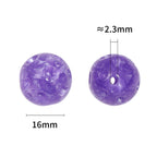 Moon Crater Resin Round Beads 16mm 50pcs 3