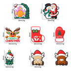 Silicone Focal Beads Christmas Tree House Kitty Merry Christmas 20pcs 2