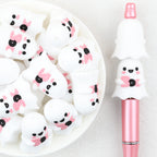  3D Halloween Pink BOO Ghost Silicone Focal Beads 20Pcs