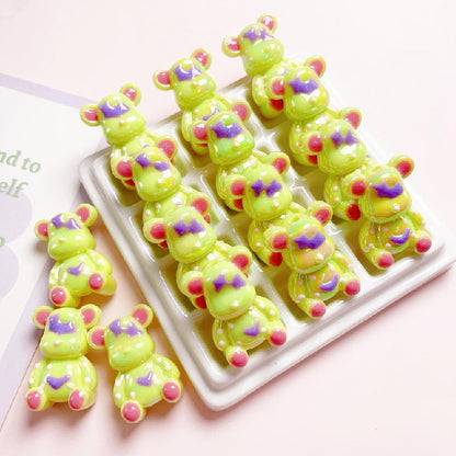 Glow Light In the Dark Little Bear Acrylic Beads 22x32mm 5pcs 7