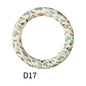 65mm Printed Silicone Beads Round Rings Floral Animal Spots Prints 23