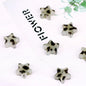 Leopard Pattern Heart Star Flower Resin Beads 15-19mm Glossy 10pcs 10