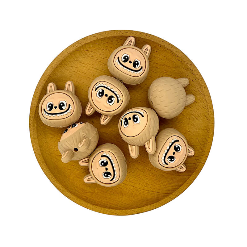 Silicone 3D Focal Beads Bunny Faces LaBuB Head Multi Color 20pcs 11