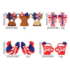 Silicone 3D USA Independence Day Focal Beads Patriotic Symbols 20pcs 8