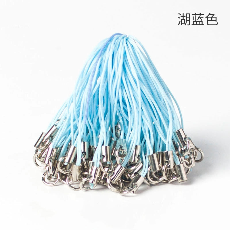 Polyester Iron Aluminum Phone Strap 58mm Colorful 100pcs 19