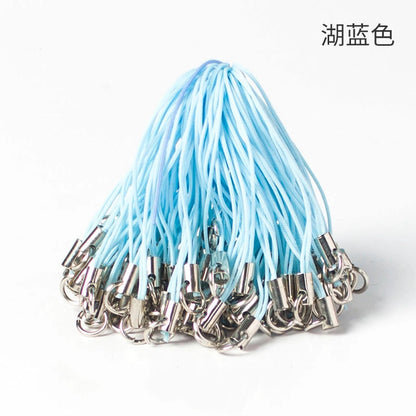 Polyester Iron Aluminum Phone Strap 58mm Colorful 100pcs 19