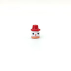 Lampwork Glass Beads Christmas Hat Snowman 15mm Hand Painted 4pcs 6