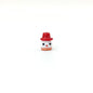 Lampwork Glass Beads Christmas Hat Snowman 15mm Hand Painted 4pcs 6