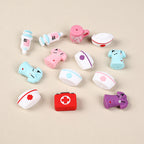 Silicone 3D Focal Beads Nurse Series Medical Kit Holding Syringe 20pcs 3