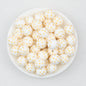 15mm Multicolor Patterned Printed Round Silicone Beads 50pcs 6
