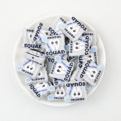 Silicone Focal Beads Dental Squad Smiling Tooth Dental Tools 20pcs