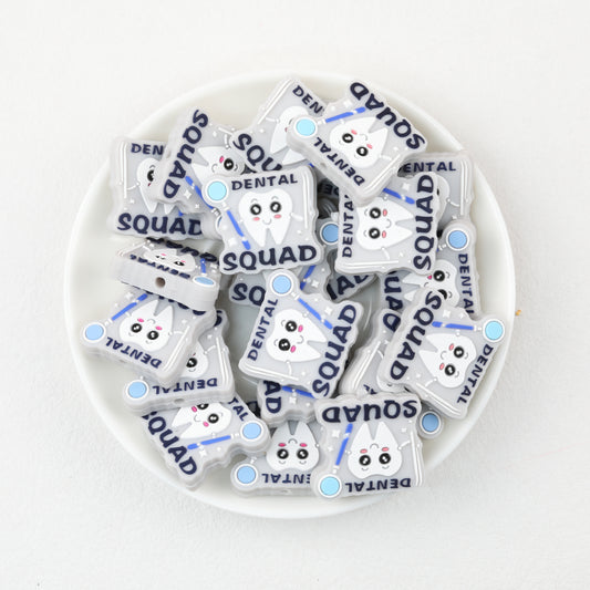 Silicone Focal Beads Dental Squad Smiling Tooth Dental Tools 20pcs
