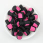 Pink and Black 3D Nail Polish Bottle Silicone Focal Beads 20pcs