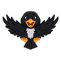 3D Bird Silicone Focal Beads Owl Peacock Cute Animal Charms 20pcs - Crow