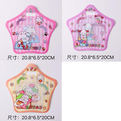 Star Shaped Zip Lock Bags Cute Pochacco Printed Plastic 20.8x6.5x20cm 10pcs 4