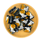 Silicone Focal Beads Halloween Ghost Holding Pumpkin Boo Text 2