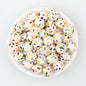 Colorful Pattern 15mm Silicone Round Beads 50pcs 2