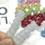 Glitter Resin Donut Spacer Beads 14x7.5mm Hole 5mm 100pcs 6